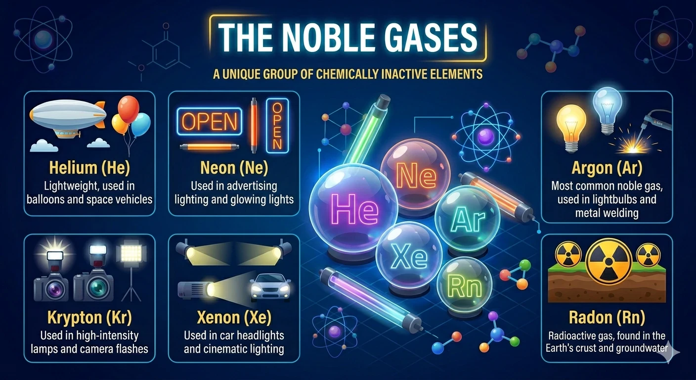 image about The Chemistry of Group 18: Atomic Stability, Synthetic Breakthroughs, and Industrial Utility