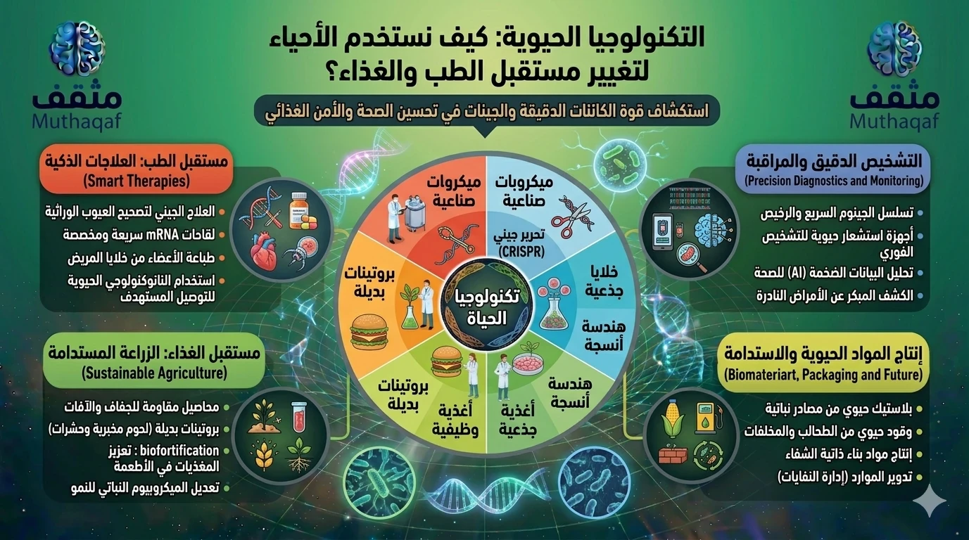 image about التكنولوجيا الحيوية – كيف نستخدم الأحياء لتغيير مستقبل الطب والغذاء؟
