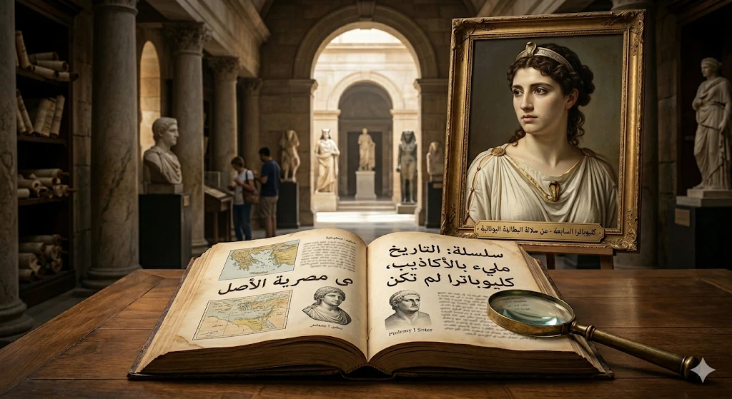 image about سلسلة: التاريخ مليء بالأكاذيب، كليوباترا لم تكن مصرية الأصل