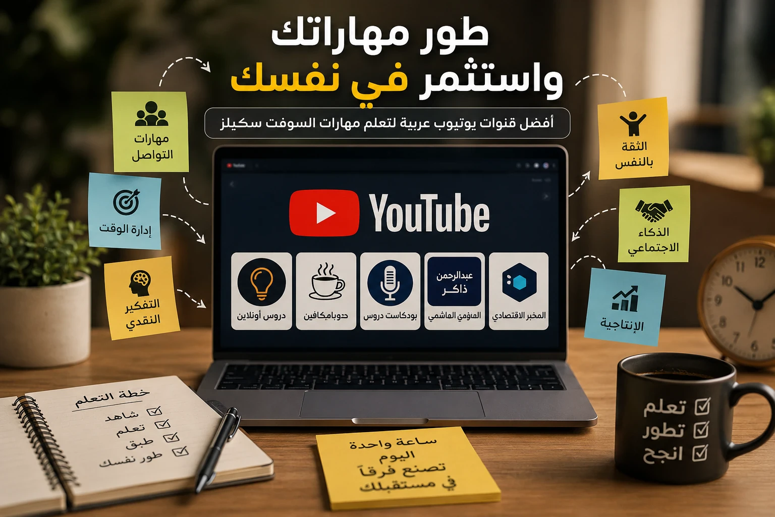 image about أفضل قنوات يوتيوب عربية لتعلم مهارات السوفت سكيلز مجانًا في 2026