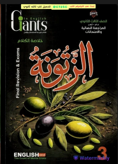 image about تحميل كتاب الزتونة إنجليزي تالته ثانوي المراجعة النهائية 2026 PDF | أقوى مراجعة قبل الامتحان