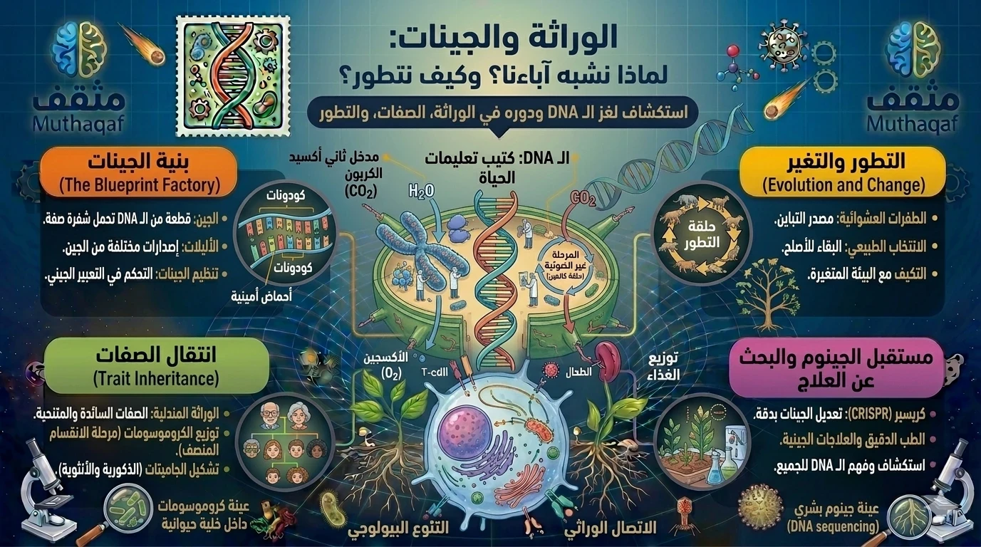 image about الوراثة والجينات – لماذا نشبه آباءنا؟ وكيف نتطور؟