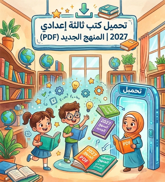 image about 📥 تحميل جميع كتب الصف الثالث الإعدادي 2027 PDF المنهج الجديد برابط مباشر | أحدث النسخ الرسمية