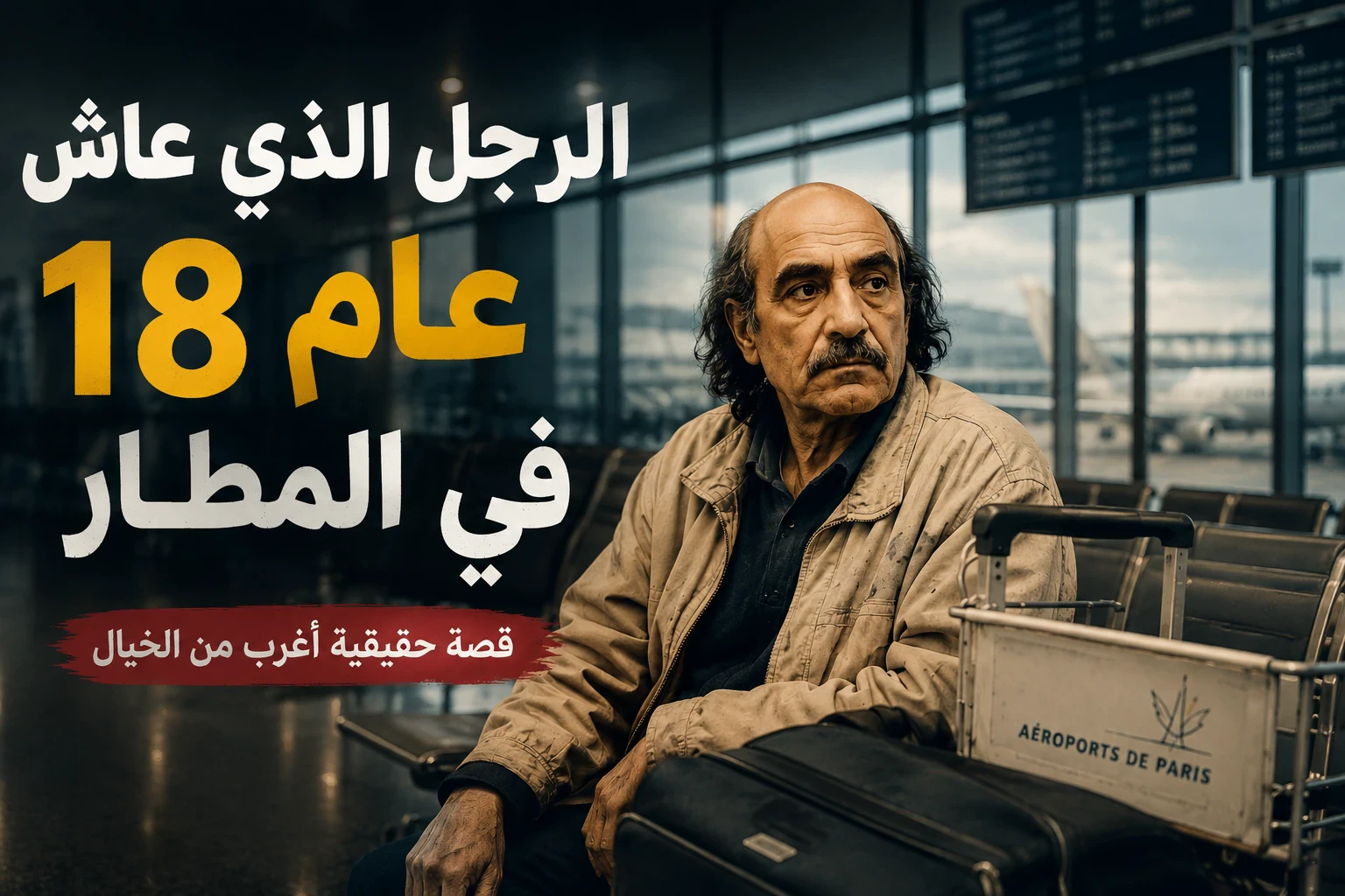 image about الرجل الذي عاش 18 عام في المطار 😱😱