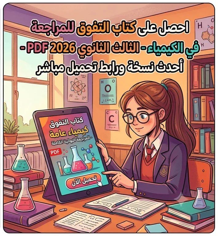 image about 📥 تحميل كتاب التفوق مراجعة نهائية كيمياء الصف الثالث الثانوي PDF 2026 كامل | أحدث نسخة بروابط مباشرة