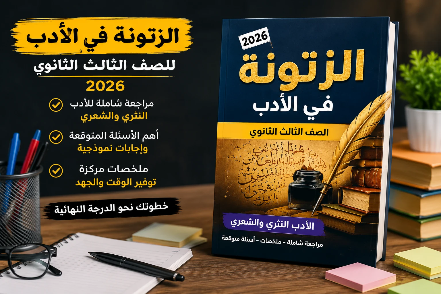 image about تحميل رابط الزتونة في الأدب للصف الثالث الثانوي 2026 PDF | أقوى مراجعة للأدب النثري والشعري ( لم الأدب في يومين بس)