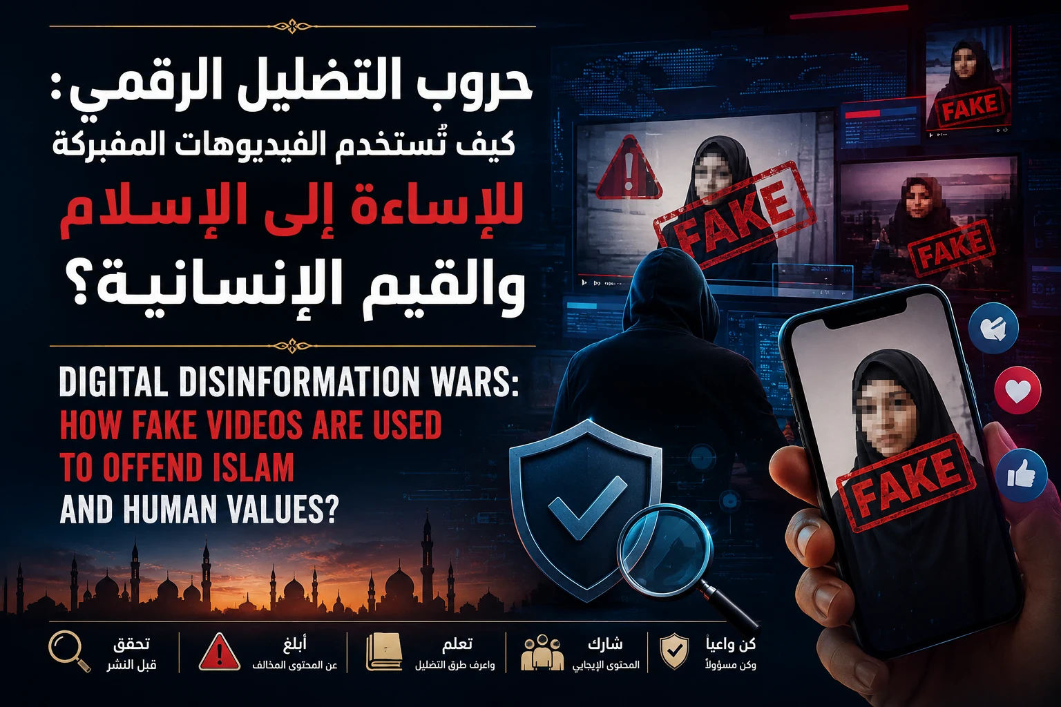 image about حروب التضليل الرقمي: كيف تُستخدم الفيديوهات المفبركة للإساءة إلى الإسلام والقيم الإنسانية؟