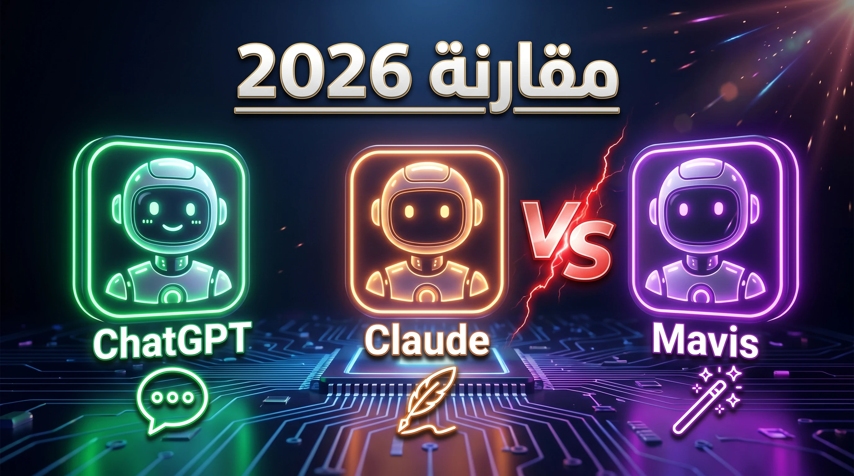 image about  مقارنة شاملة 2026: ChatGPT vs Claude vs Mavis — أي مساعد ذكاء اصطناعي تختار ؟