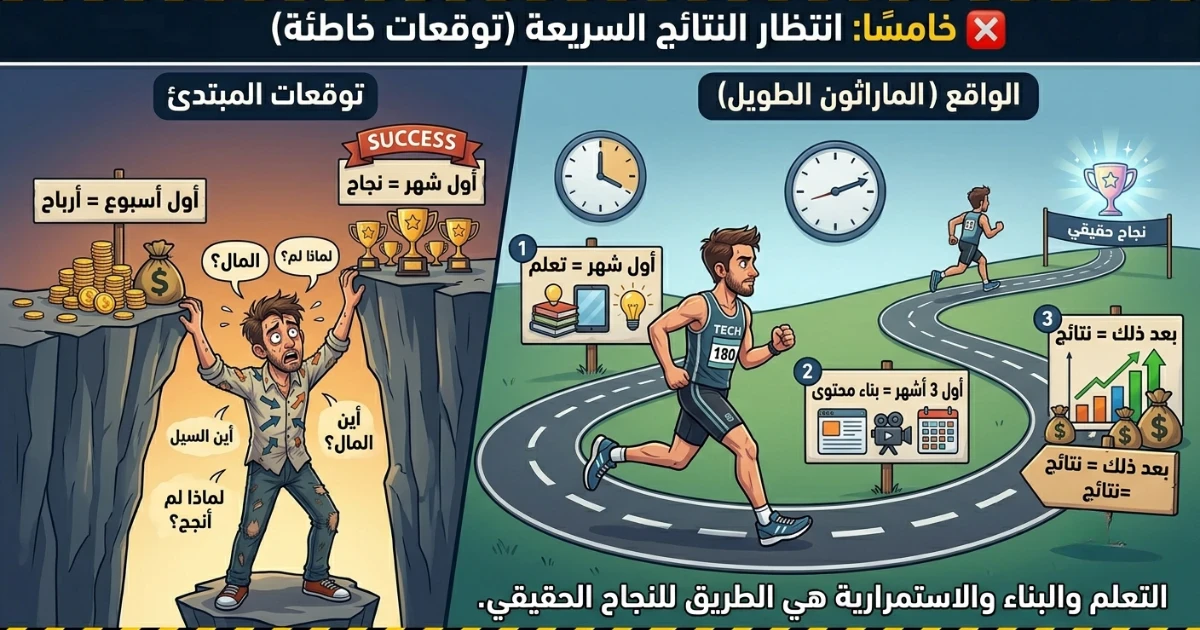 image about 💣 لماذا يفشل 90% من المبتدئين في الربح من الإنترنت رغم كثرة الطرق؟ (السبب الحقيقي الذي لا يخبرك به أحد)