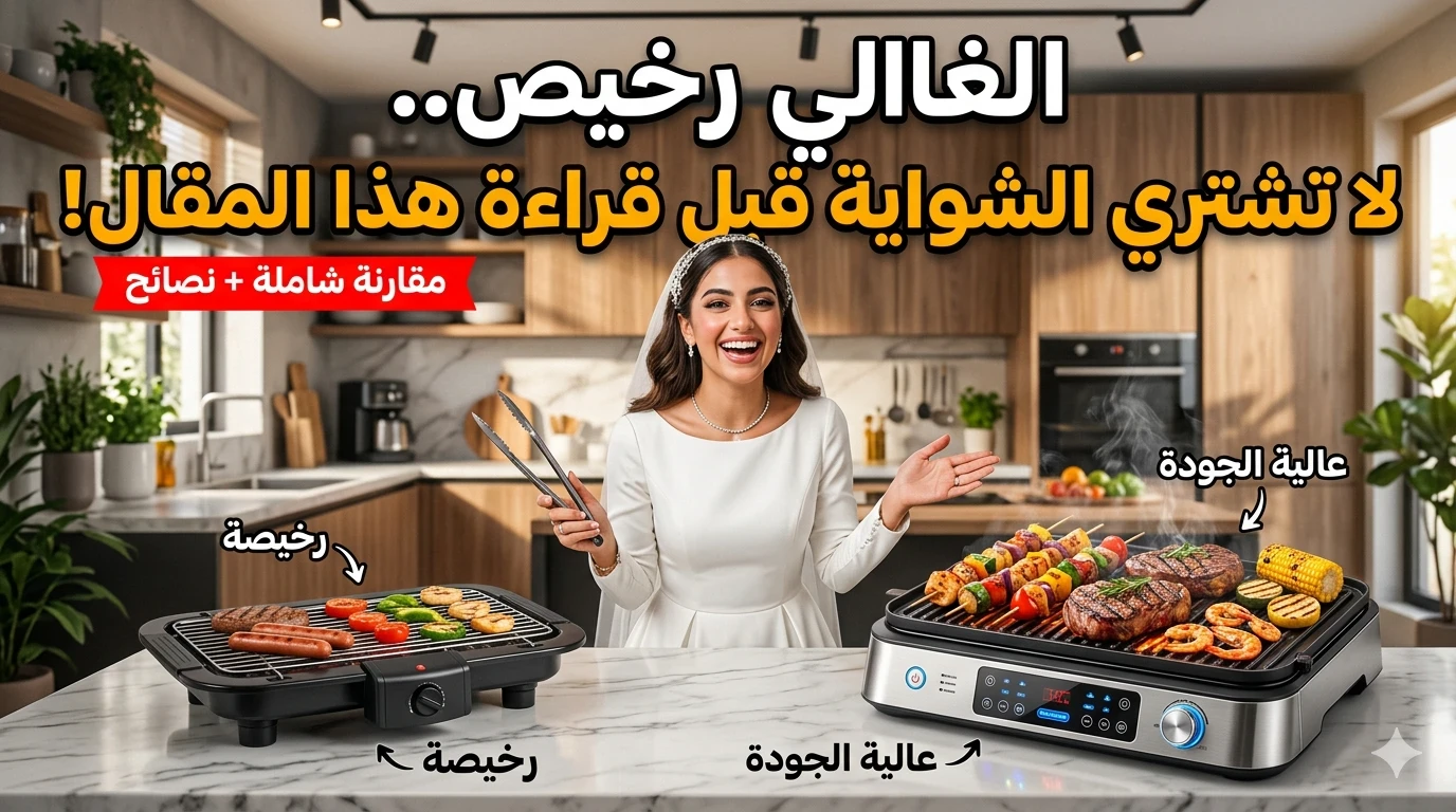 image about أفضل شواية كهربائية للعروسة وربات المنزل 2026.. كيف تختارين شواية تعيش سنوات وتوفر وقتك؟ 