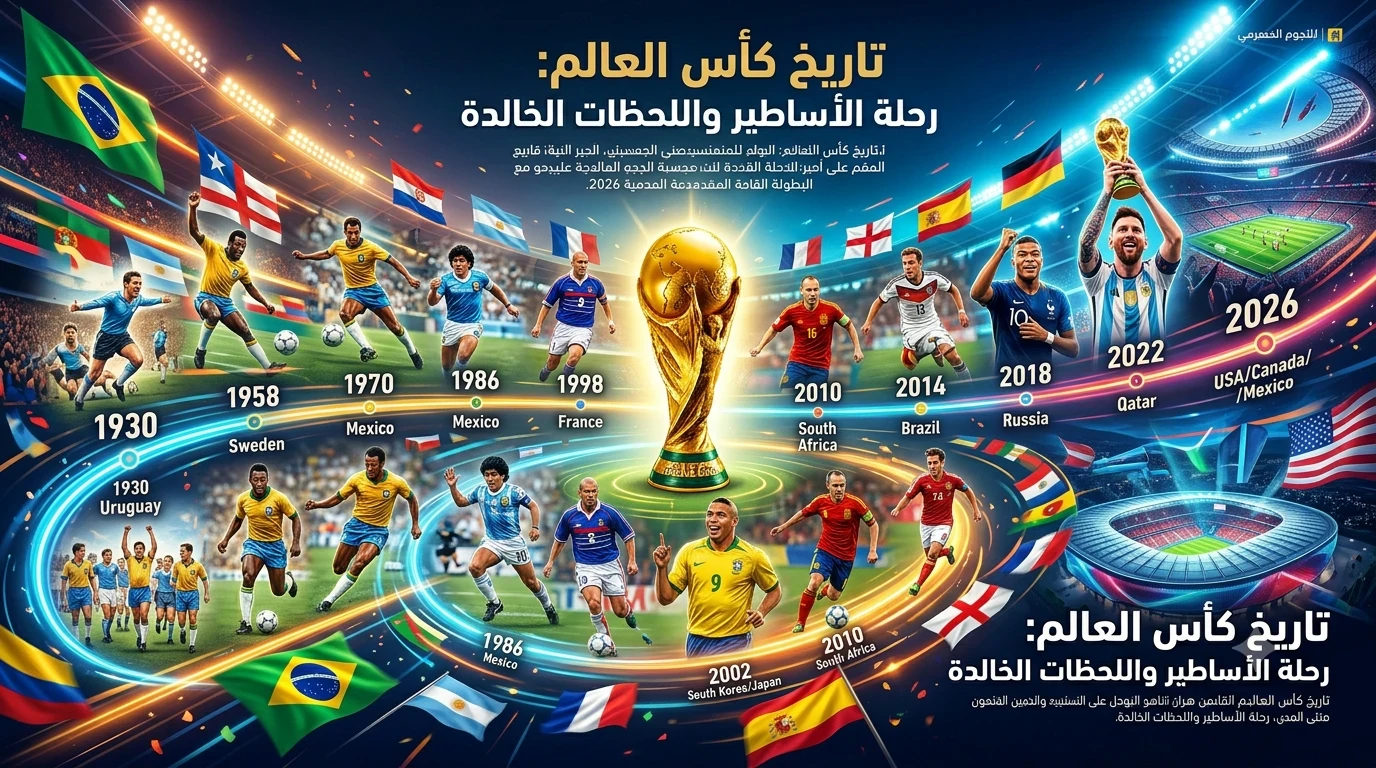 image about كأس العالم عبر التاريخ.. رحلة البطولة الأغلى في عالم كرة القدم حتى نسخة 2026
