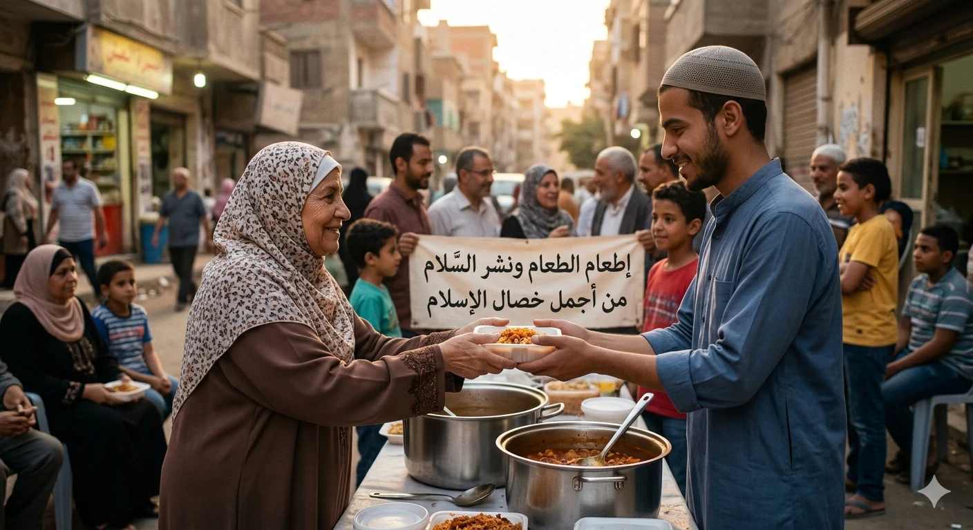image about إطعام الطعام ونشر السلام من أجمل خصال الإسلام