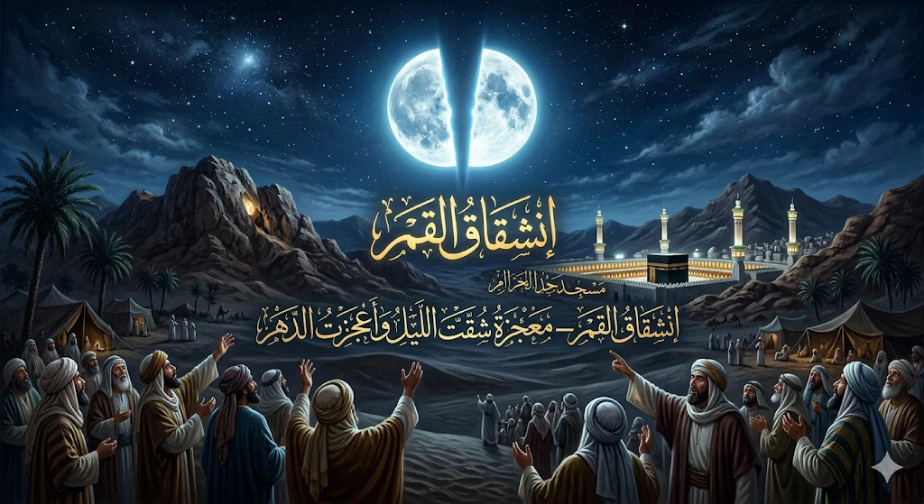 image about انشقاق القمر — معجزة شقّت الليل وأعجزت الدهر