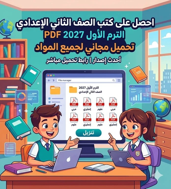 image about 📓 تحميل جميع كتب الصف الثاني الإعدادي الترم الأول 2027 PDF أحدث إصدار | رابط مباشر مجاني لجميع المواد