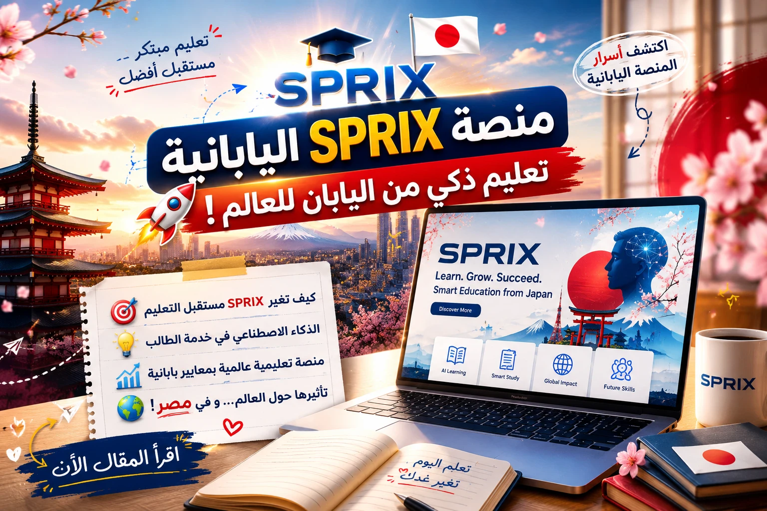 image about منصة SPRIX التعليمية ورحلة اليابان للطلاب المتفوقين: فرصة لتعلم البرمجة وتطوير المهارات