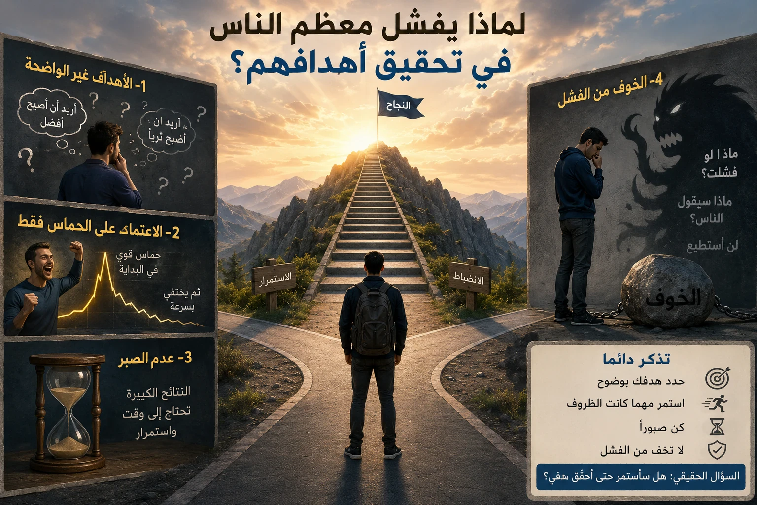 image about لماذا يفشل معظم الناس في تحقيق اهدافهم؟