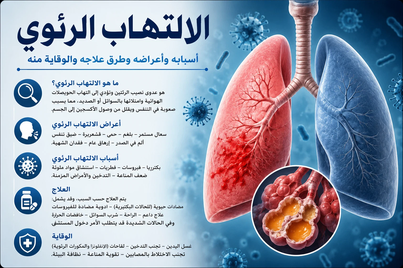 image about الالتهاب الرئوي: مرض خطير يصيب الجهاز التنفسي