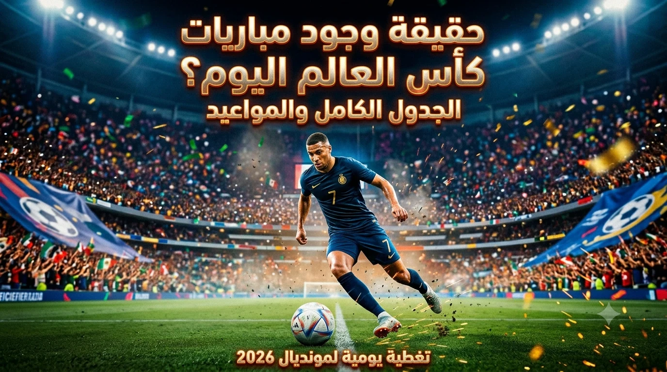 image about حقيقة وجود مباريات اليوم في كأس العالم 2026 ومواعيد الجولة القادمة