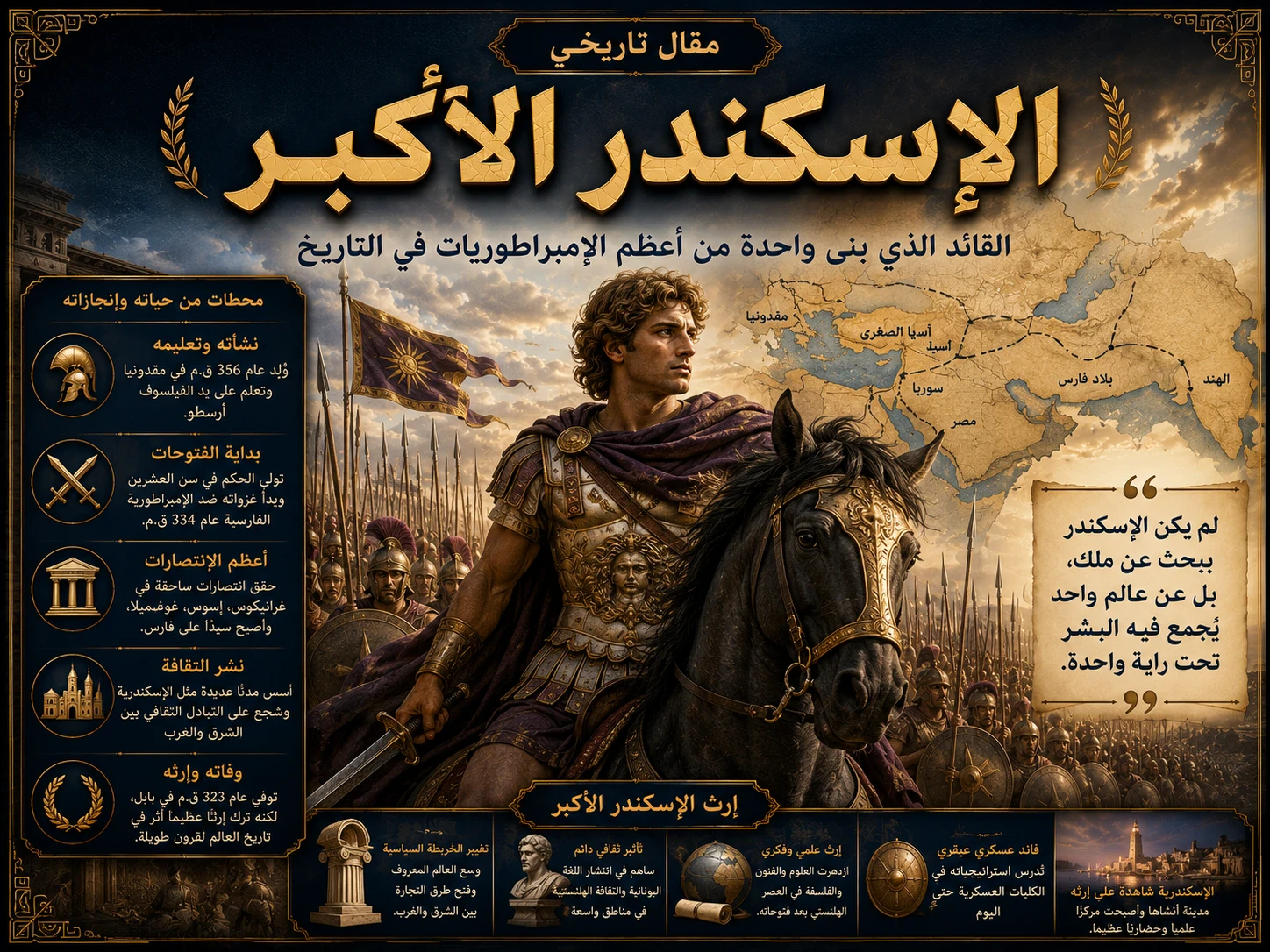 image about الإسكندر الأكبر: القائد الذي بنى واحدة من أعظم الإمبراطوريات في التاريخ