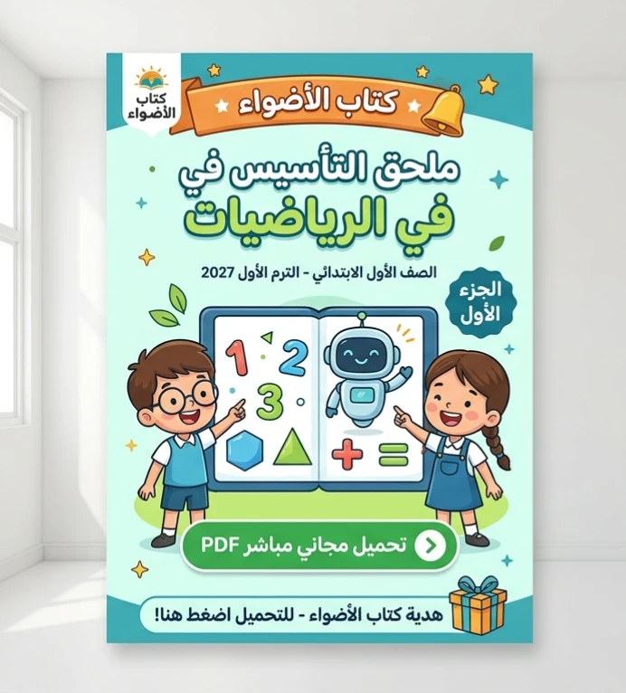 image about 📥 تحميل ملحق التأسيس في الرياضيات للصف الأول الابتدائي الترم الأول 2027 PDF | هدية كتاب الأضواء (الجزء الأول) برابط مباشر