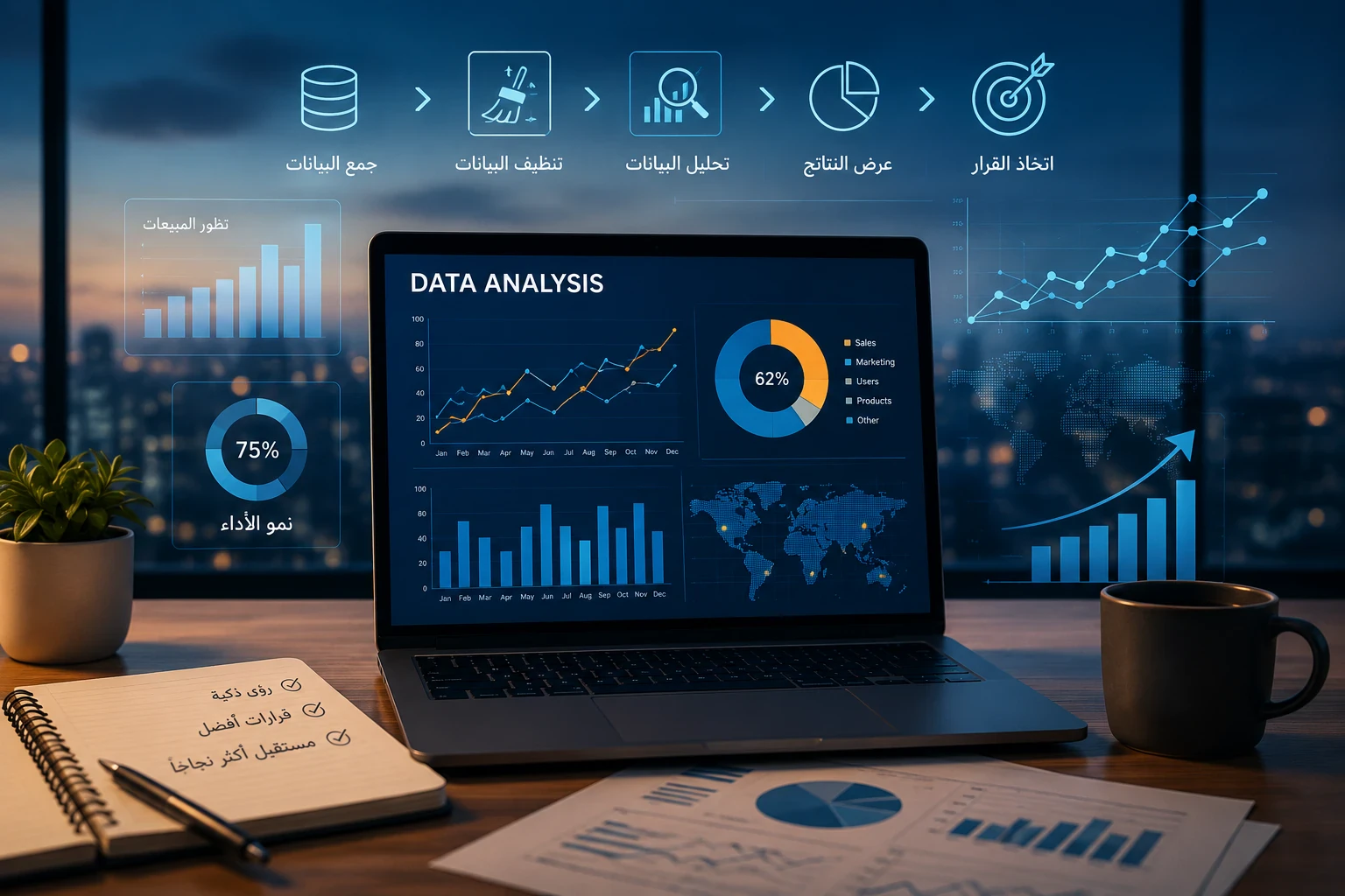 image about تحليل البيانات: البوصلة الذكية لاتخاذ القرارات في العصر الرقمي