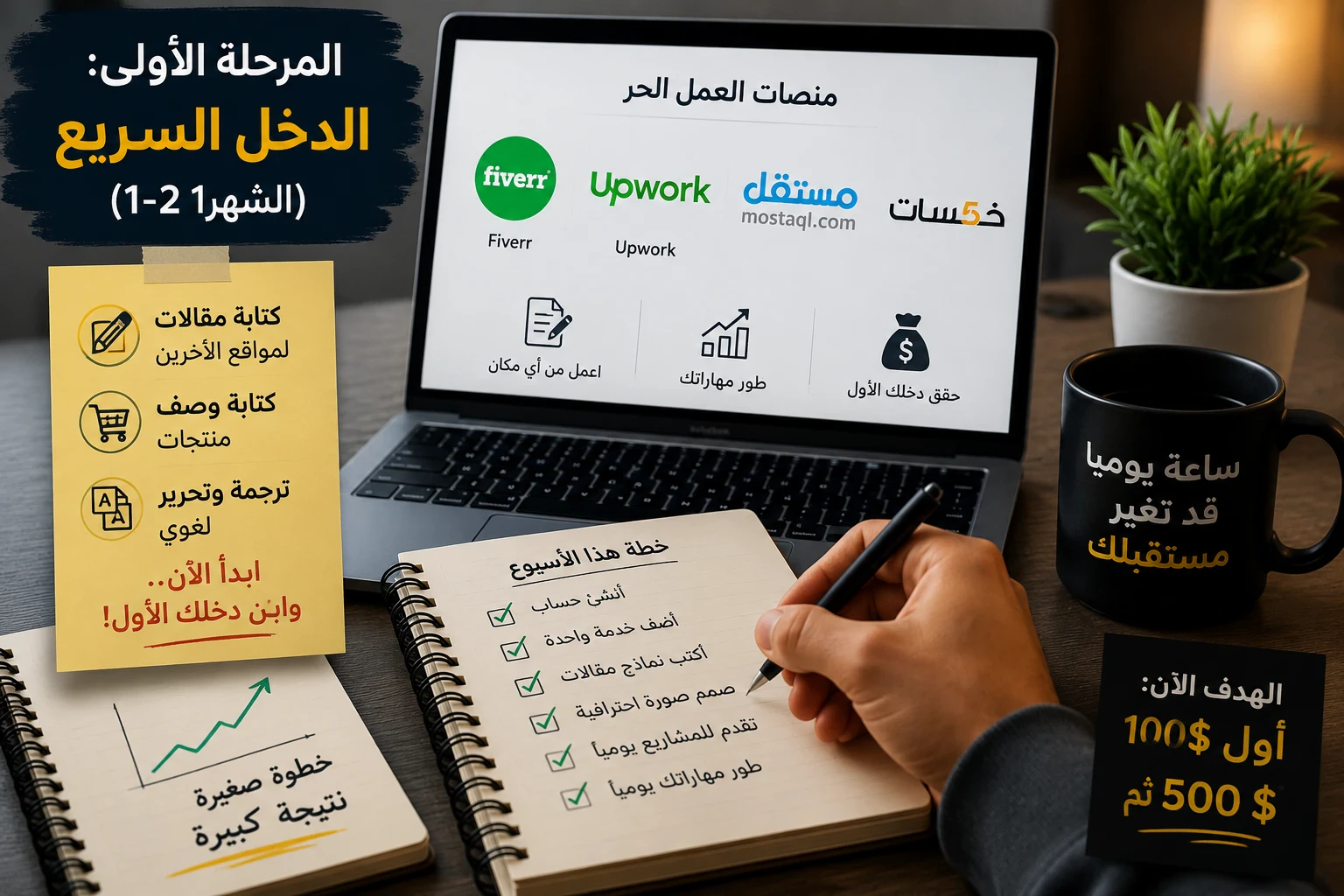 image about خارطة طريقك للـ 100-500$ الأولى