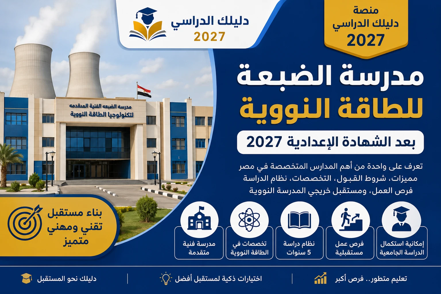 image about مدرسة الضبعة للطاقة النووية بعد الشهادة الإعدادية 2027 | الشروط والمميزات وفرص العمل