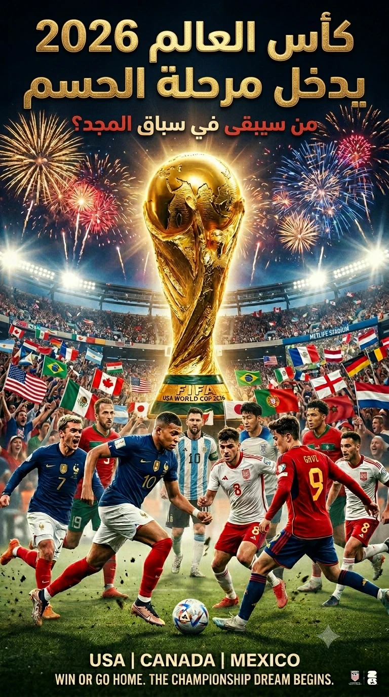 image about كأس العالم 2026 يدخل مرحلة النار.. من سيبقى ومن سيودع الحلم؟