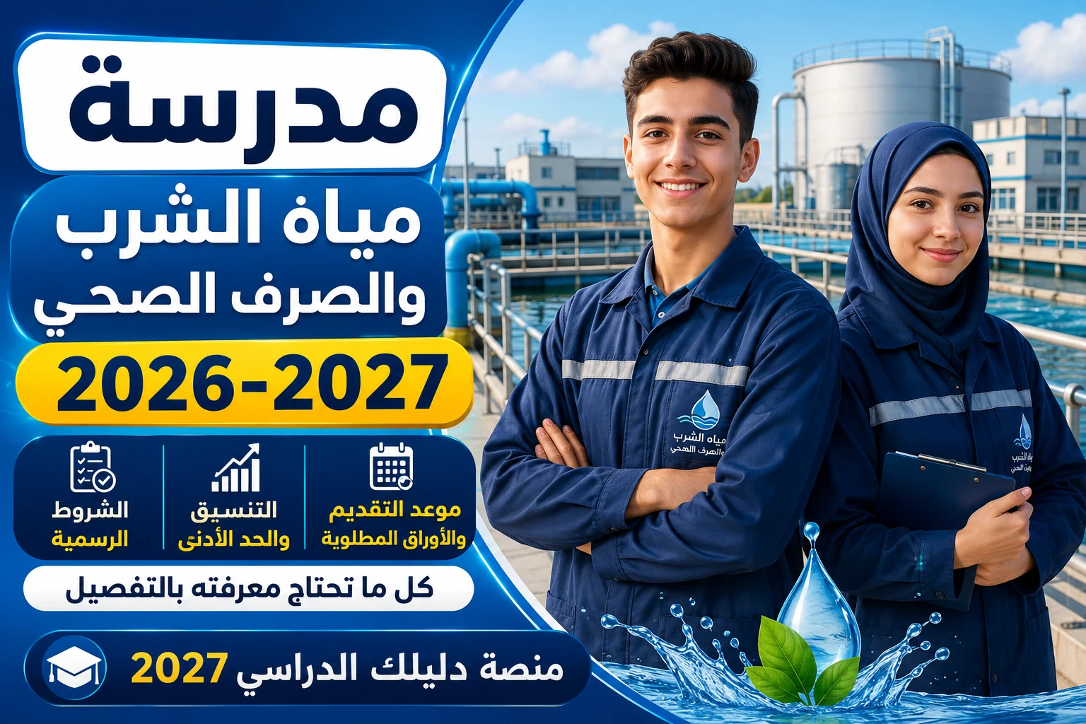 image about بديل الثانوية العامة الأقوى 2026.. كل ما تريد معرفته عن مدرسة مياه الشرب والصرف الصحي وشروط القبول