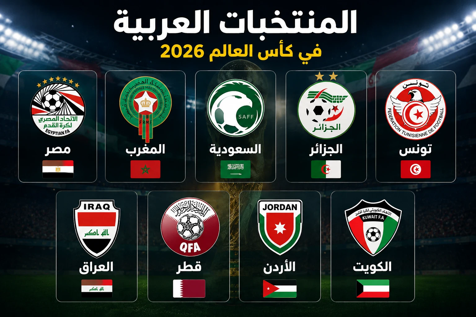 image about حصاد المنتخبات العربية في الجولة الثانية مم المونديال 🔥🔥