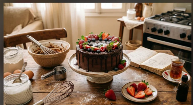 image about كيفية عمل الكيكة 😋🎂