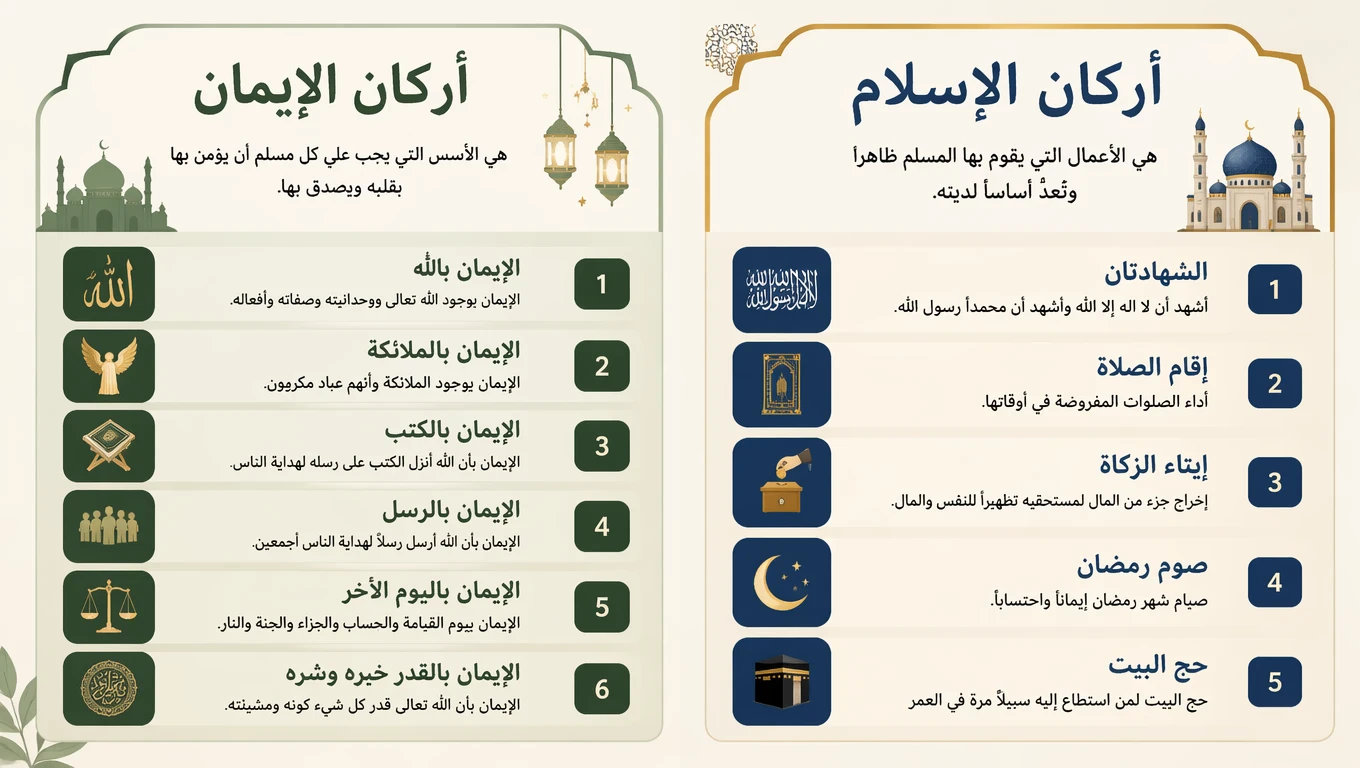 image about أركان الإيمان وأركان الإسلام