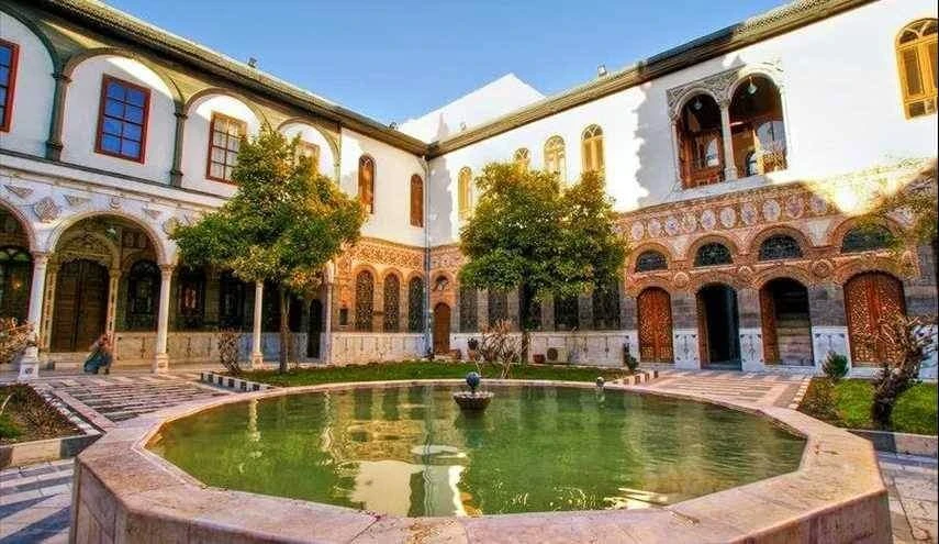 image about قصر العظم بدمشق  صورة مشرقة للفن المعماري الاسلامي