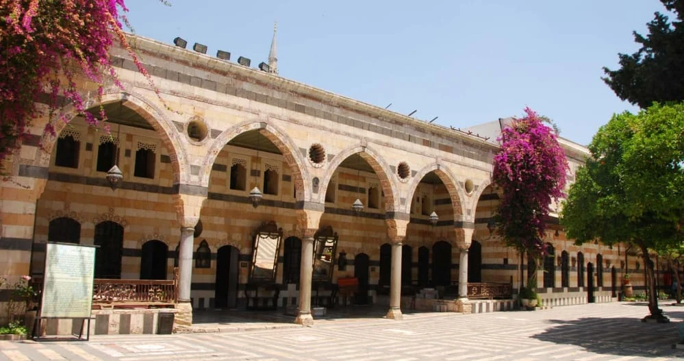 image about قصر العظم بدمشق  صورة مشرقة للفن المعماري الاسلامي