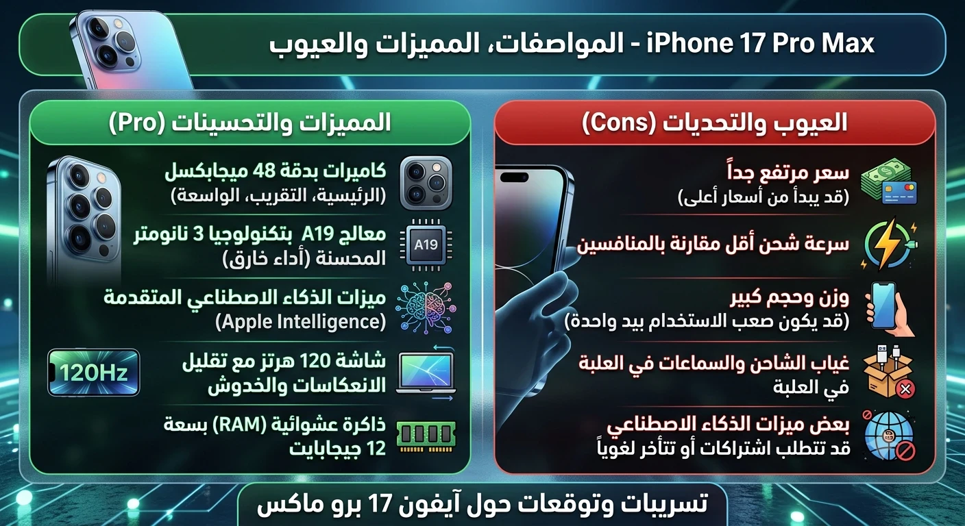 image about ​📱 مواصفات iPhone 17 Pro Max (المتوقعة) 