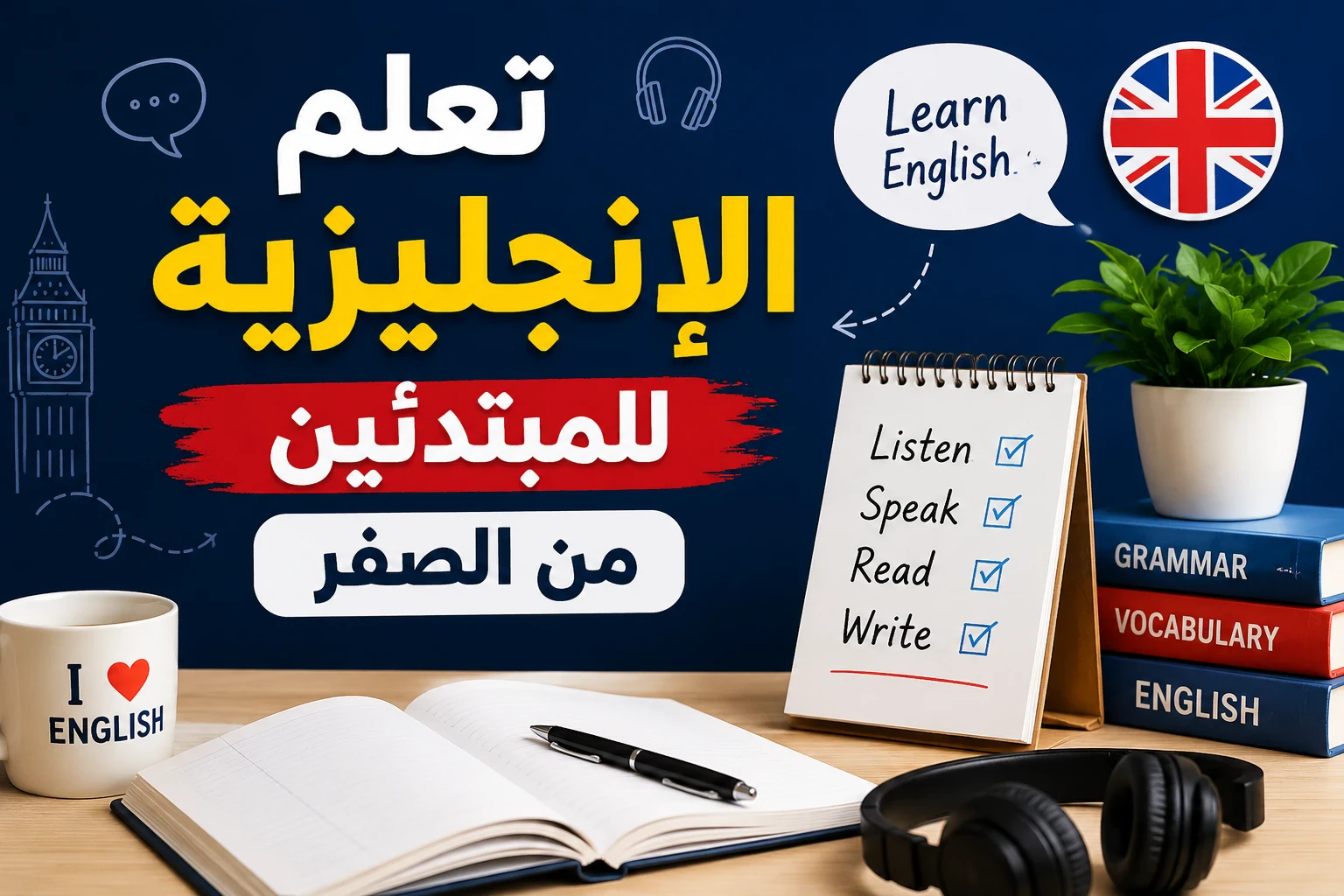 image about كيفية تعلم اللغة الإنجليزية من الصفر: دليل شامل للمبتدئين خطوة بخطوة 🌍📚
