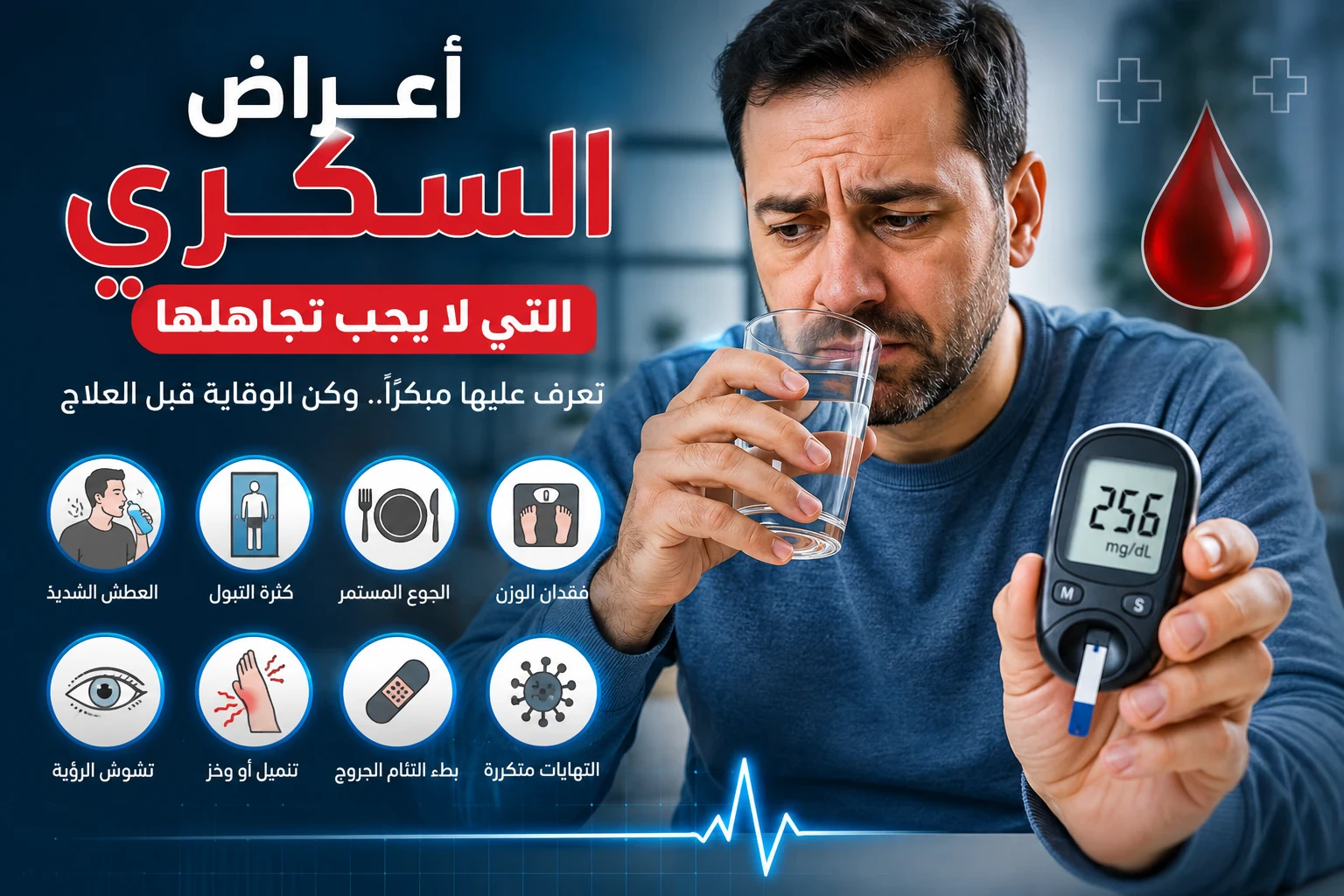 image about أعراض السكري التي لا يجب تجاهلها.. علامات مبكرة قد تنقذ حياتك