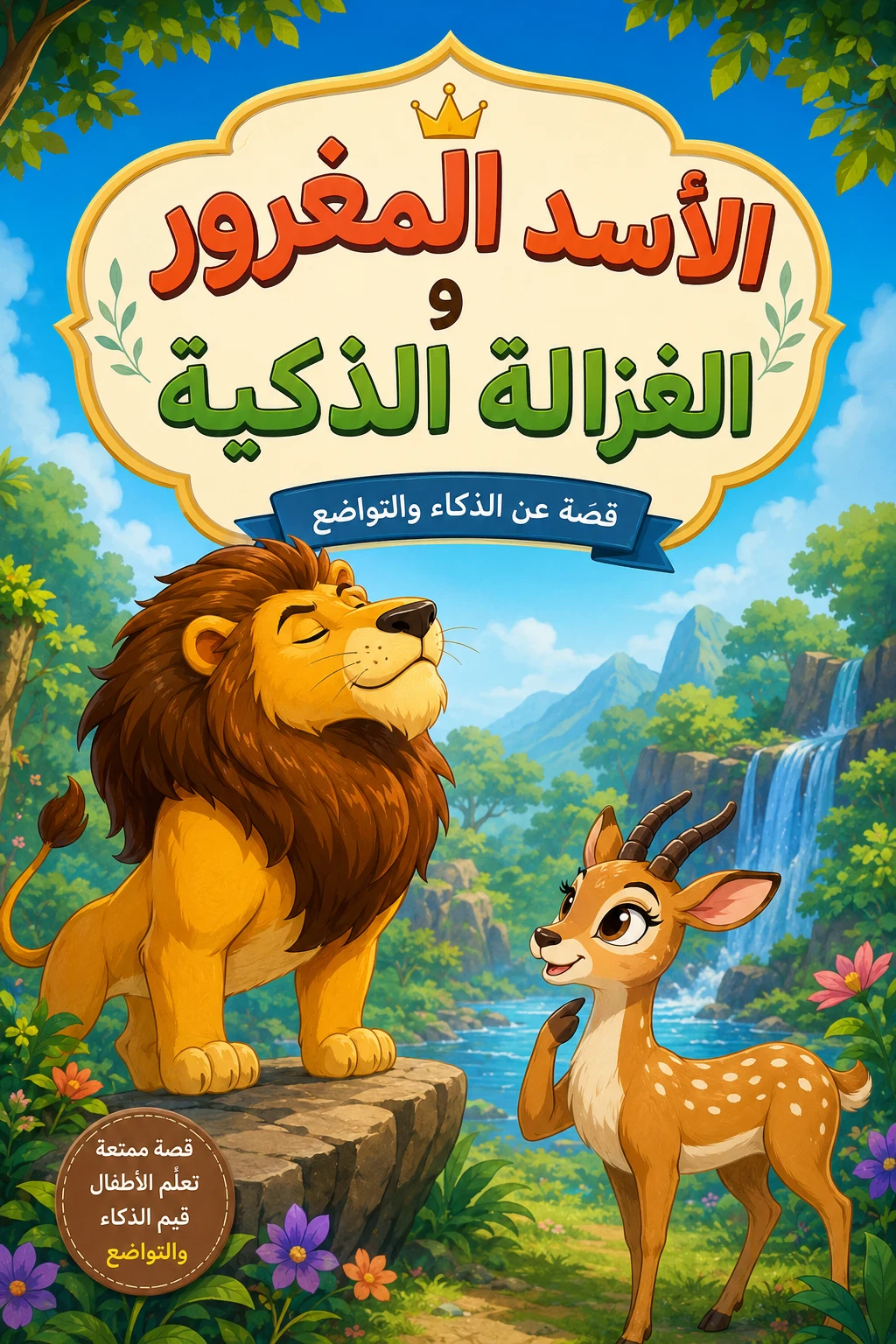 image about الأسد المغرور والغزالة الذكية 