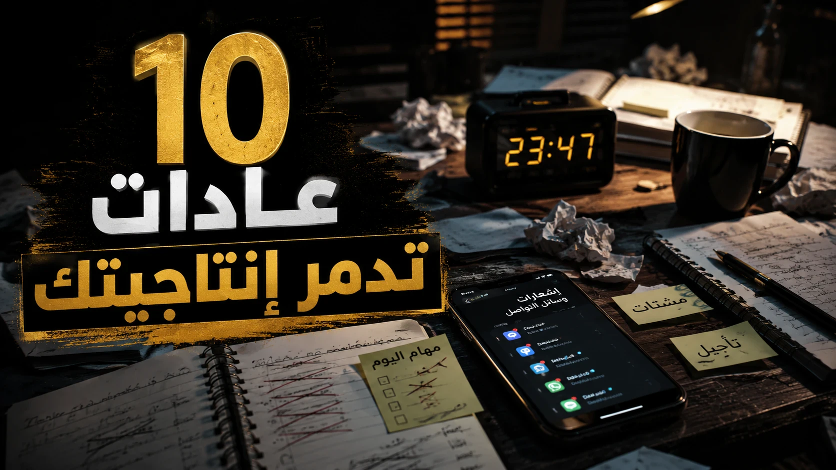 image about 10 عادات يومية تدمر إنتاجيتك دون أن تشعر