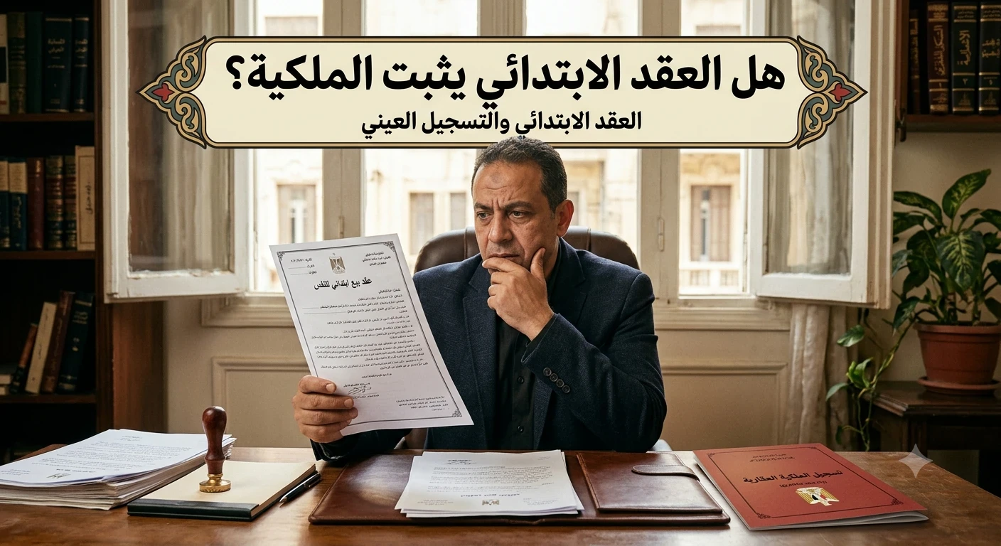image about هل العقد الابتدائي يثبت الملكية؟