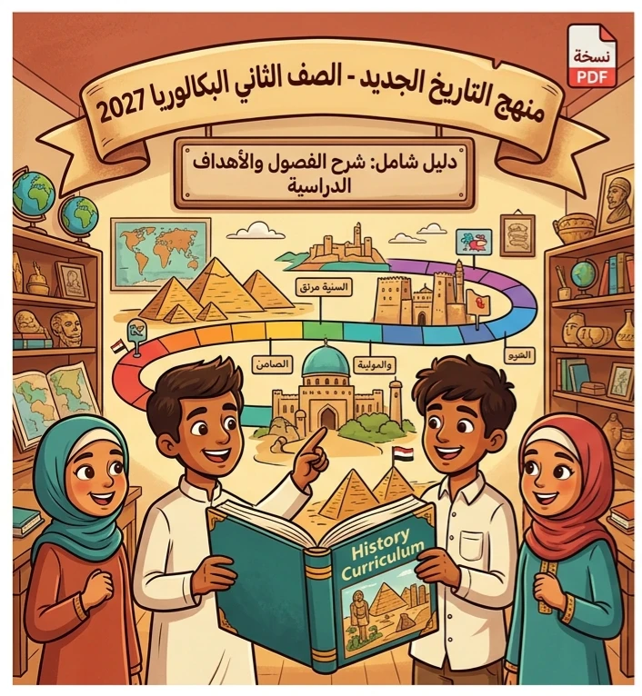 image about 📚 منهج التاريخ للصف الثاني البكالوريا 2027 الجديد PDF | كل الدروس والفصول بالتفصيل وخطة التفوق الكاملة