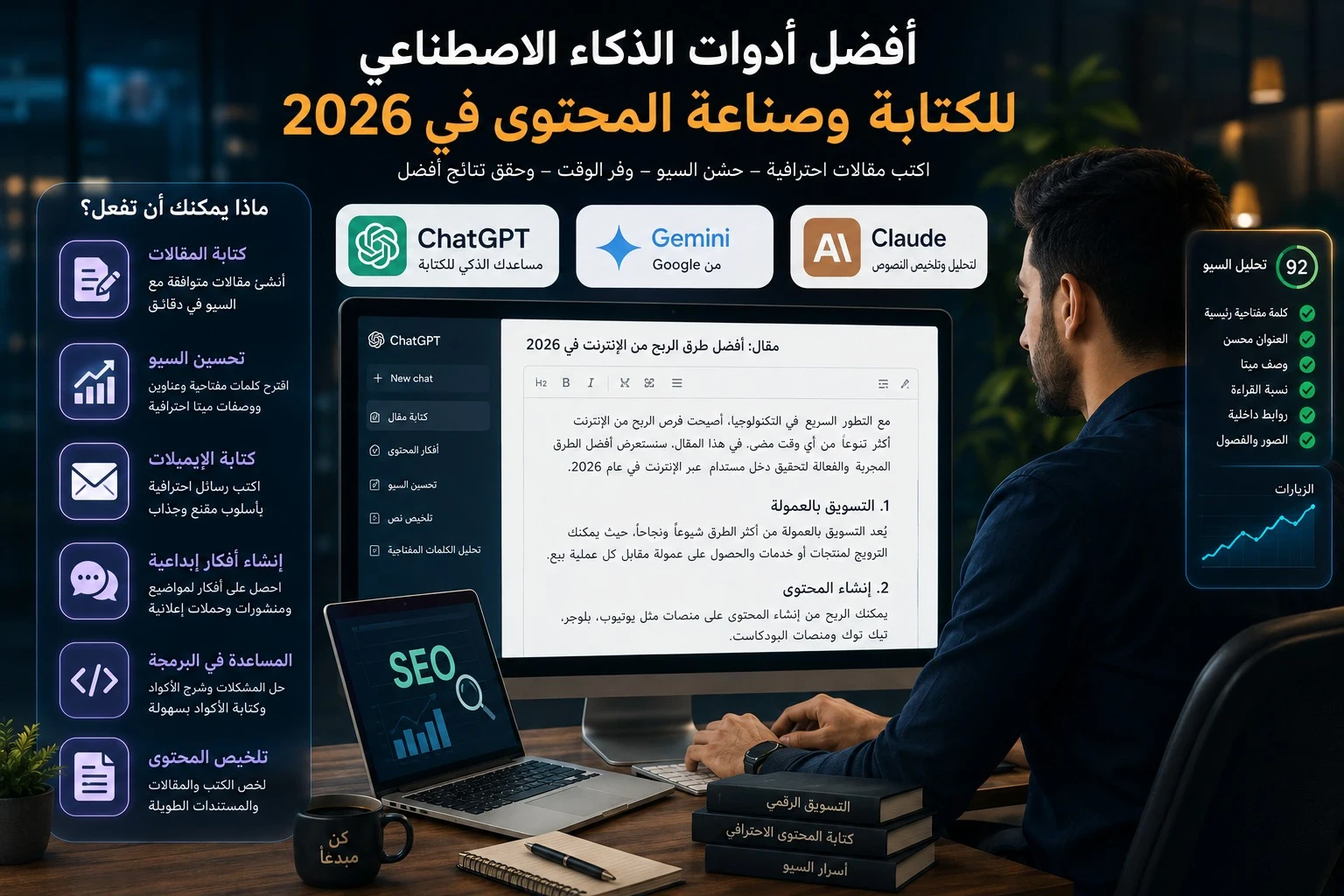 image about أفضل أدوات الذكاء الاصطناعي في 2026: 10 أدوات مجانية ومدفوعة لزيادة إنتاجيتك (دليل شامل)