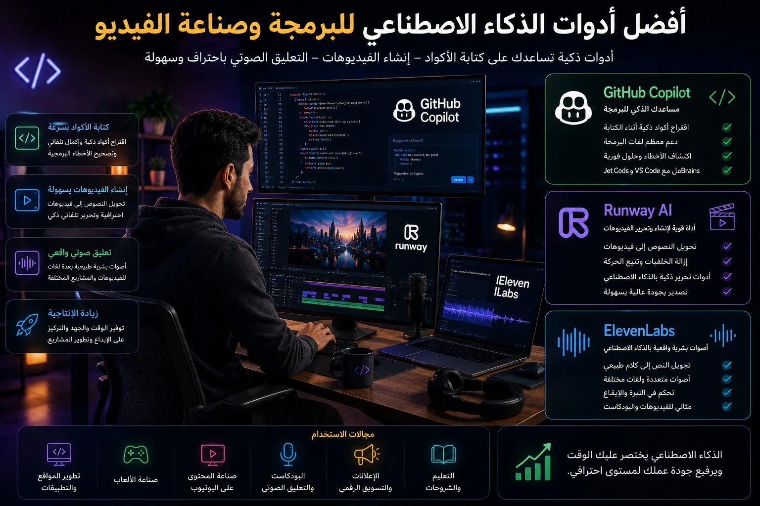 image about أفضل أدوات الذكاء الاصطناعي في 2026: 10 أدوات مجانية ومدفوعة لزيادة إنتاجيتك (دليل شامل)