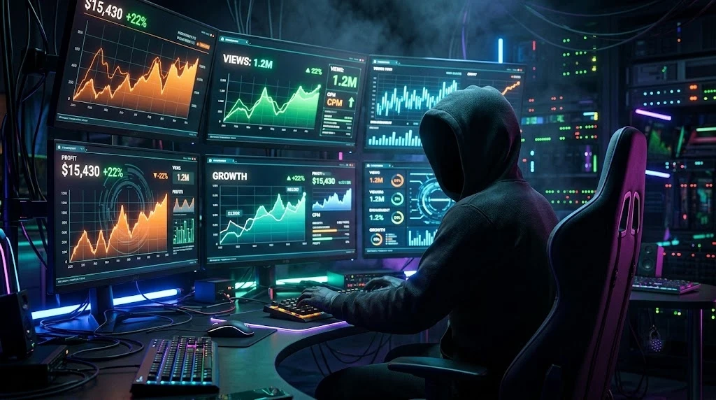 image about 🤖 إمبراطورية الأشباح: كيف تحقق قنوات الـ AI المجهولة ملايين المشاهدات دون أن يظهر صاحبها؟ 💸❌