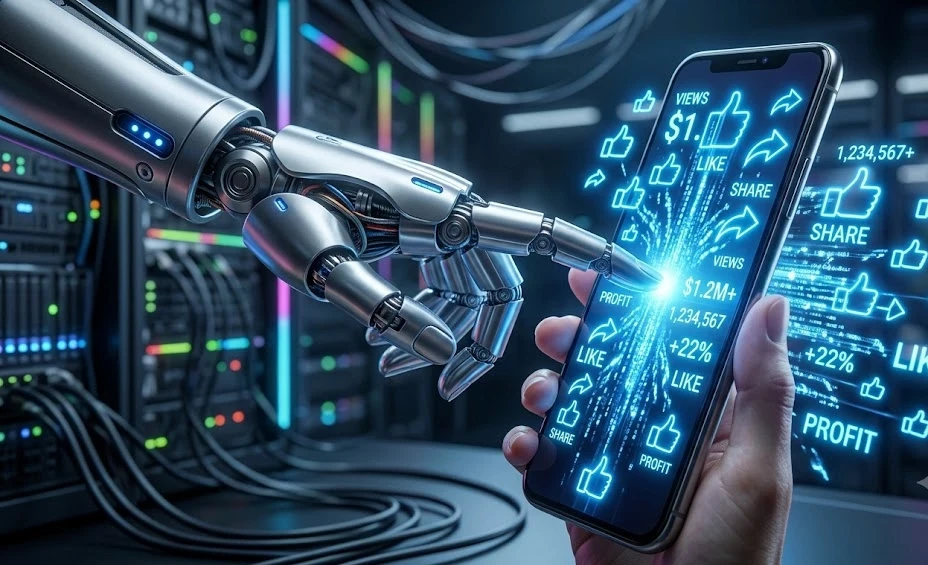 image about 🤖 إمبراطورية الأشباح: كيف تحقق قنوات الـ AI المجهولة ملايين المشاهدات دون أن يظهر صاحبها؟ 💸❌