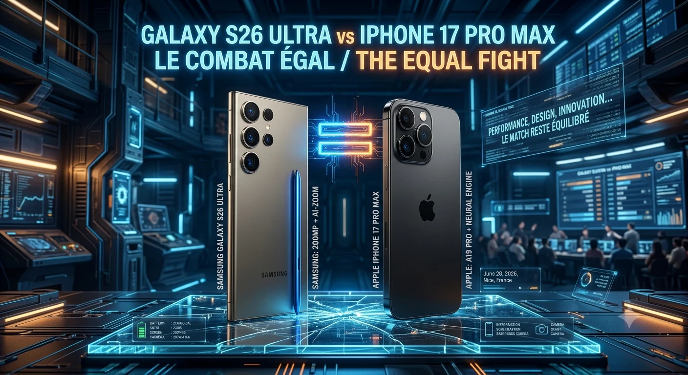 image about Samsung S26 Ultra vs iPhone 17 Pro Max — مقارنة شاملة ومراجعة قوية لأقوى هاتفين في 2026