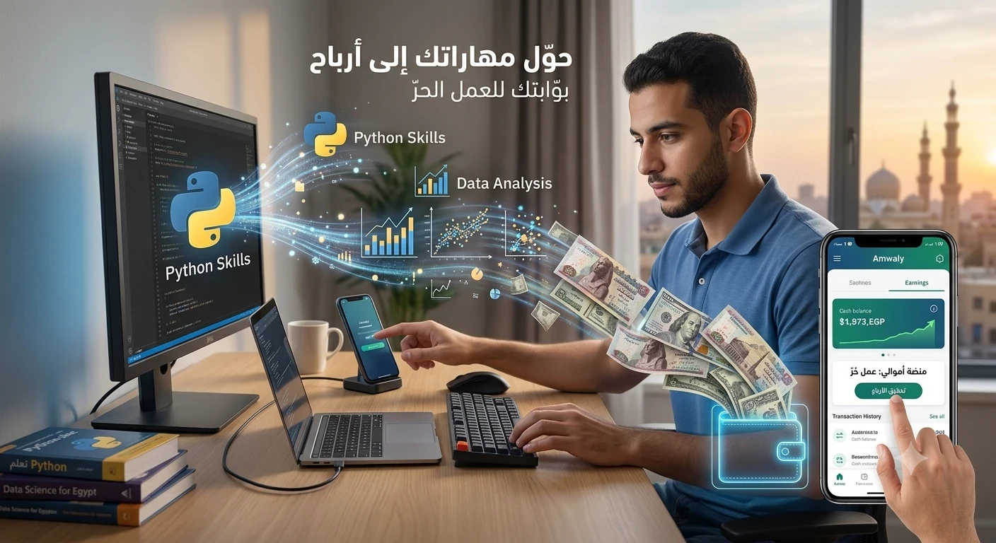 image about كيف تحول مهارات Python وتحليل البيانات إلى مصدر دخل مستدام؟