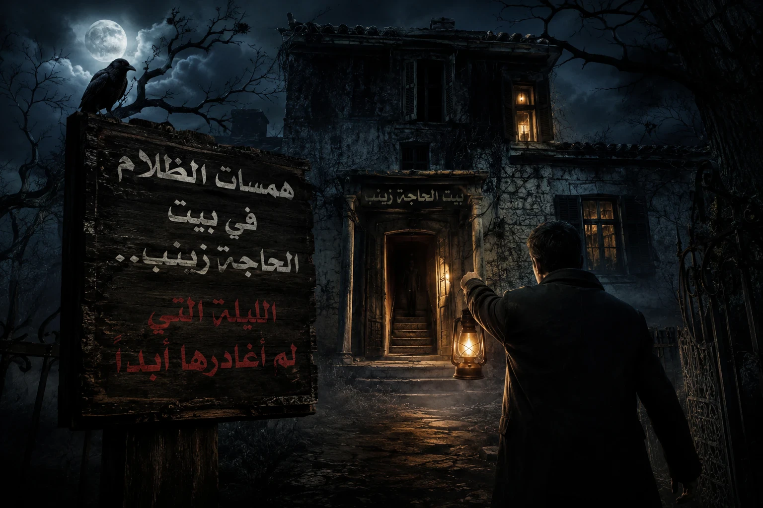 image about  همسات من خلف الباب: السر المرعب داخل بيت الحاجة زينب (قصة رعب حقيقية)
