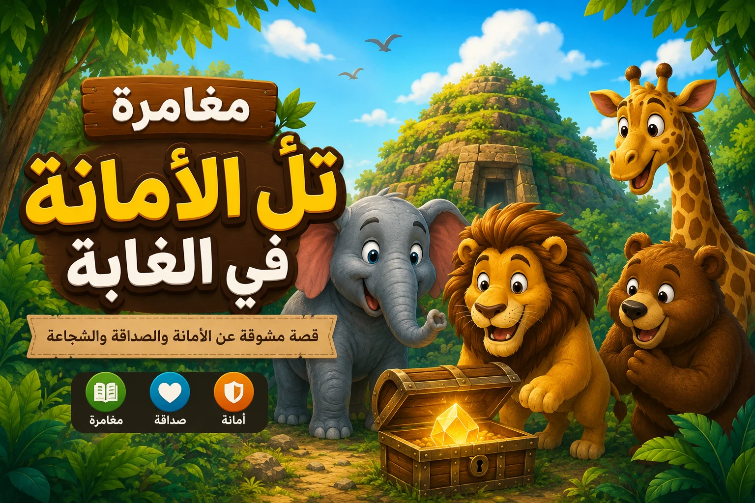 image about قصة مغامرة تلّ الأمانة في الغابة - حواديت للاطفال قبل النوم 