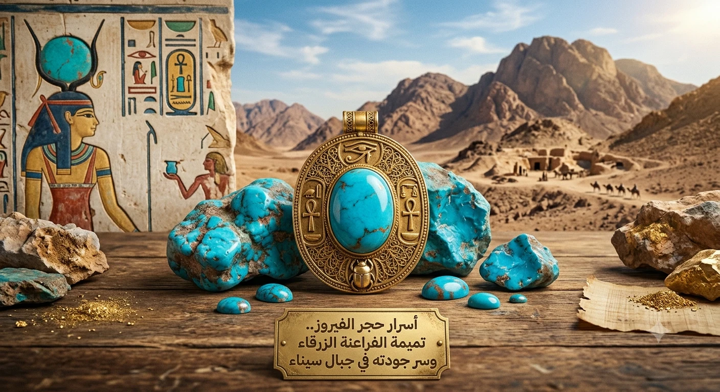 image about أسرار حجر الفيروز.. تميمة الفراعنة الزرقاء وسر جودته في جبال سيناء